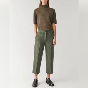 COS wool cropped pants trousers size 2